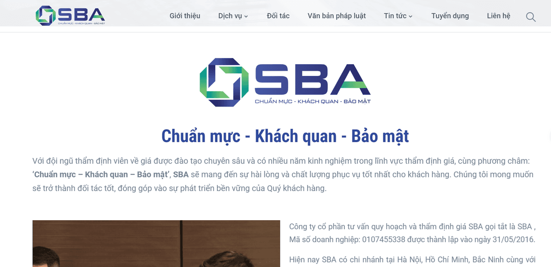 Dự án phần mềm định giá SBA